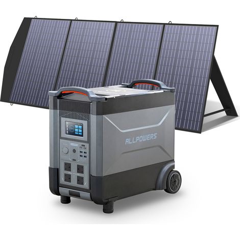 Home Battery Power Station LiFePO4 3600Wh, Voice Control With 200W Solar Panel For Home Backup Outdoor ALLPOWERS R4000 (1/5)