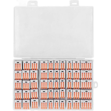 50 bornes à connexion rapide, jeu de connexion compact à 2, 3 et 5 ports pour câbles électriques, 250 V, 32 A (1/4)