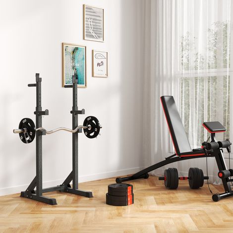 4er-Set Hantelscheiben 2,5/5 kg aus schwarzem Kunststoff, griffig, für Zuhause – MEUBLIV (1/5)