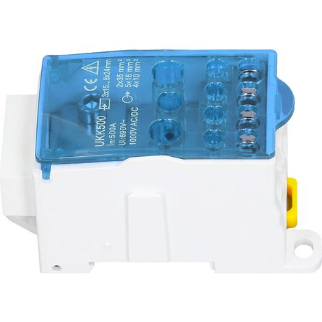 UKK500 C45 Anschlusskasten mit Klemmenleiste, 690 V, 500 A, einpolig, für Schienenstromversorgung, blau (1/5)