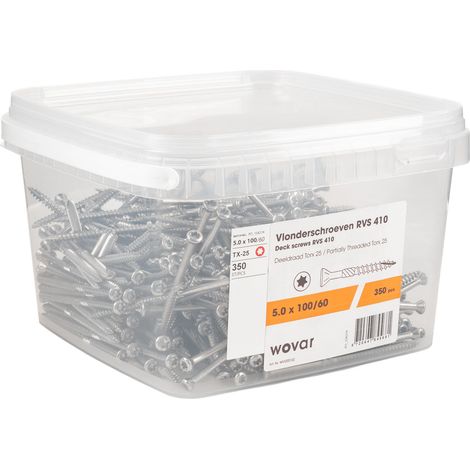 Seau-avantage Vis terrasse Inox 410 5,0 x 100 mm Torx 25 Filetage (1/5)