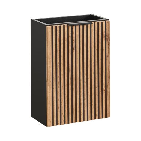 Meuble sous vasque en bois - L 40 x H 57 x P 22 cm - Sylve Black Wotan - Livraison gratuite