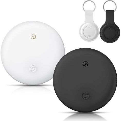 [2er-Pack] Ersatz-AirTags, [MFi-zertifizierte] Bluetooth-Objektfinder, Smart Finder kompatibel mit Apple „Wo ist“ (nur iOS), IP68 wasserdicht