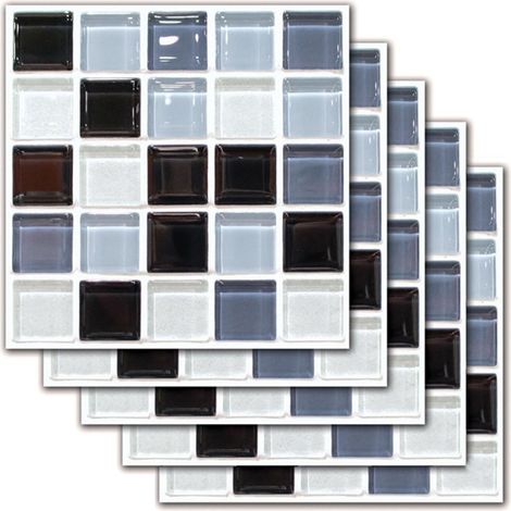 Adhesive pour Cuisine, 30 Pièces Autocollants Carrelage Salle de Bain et Cuisine, Stickers Carreaux Muraux, Carrelage Autocollant Sticker pour Cuisine Salle de Bain(20x20cm) (1/5)