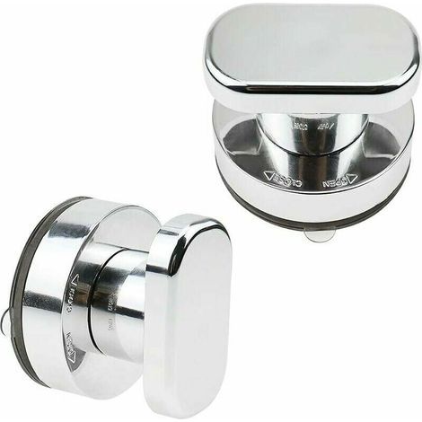Poignée de meuble Poignée d'aspiration pour Porte en Verre Douche Forte Ventouse Tiroir Verre Miroir mur Carreaux Poignées - 2pcs (argent) (1/5)