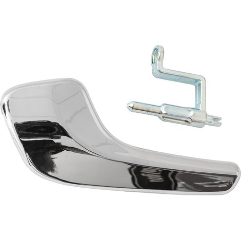 Poignée de porte intérieure gauche chromée + axe de poignée de porte intérieure (2 pièces) pour Opel Corsa D (2006-2014).