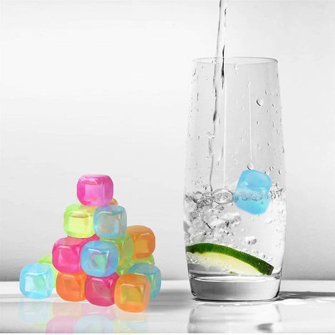 20 cubetti di ghiaccio in plastica multicolore e riutilizzabili (1/3)