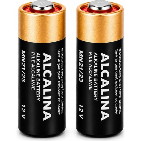 Piles alcalines MN21 A23/23A/V23GA/LRV08/8LR932 12V Convient pour Une Utilisation dans Les télécommandes, Les sonnettes sans Fil et Les systèmes de sécurité 2 unités (1/5)
