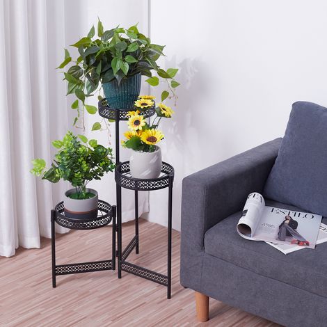 Vintage Cast Iron Free Standing Garden Plant Flower Pot Holder Tall Indoor Decor, Small 51x70cm (1/5)