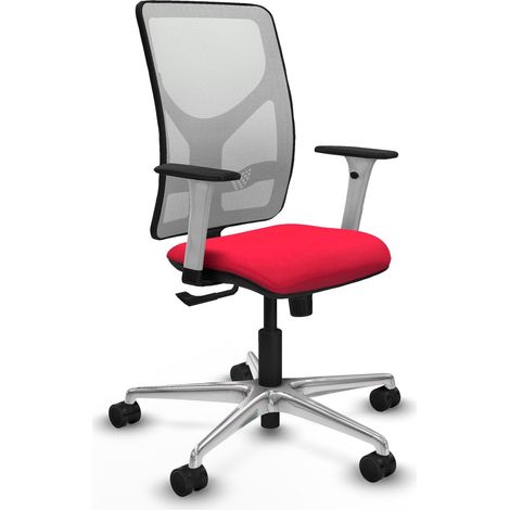 Chaise de bureau piqueras y crespo Motilla blanc maille aluminium (1/2)