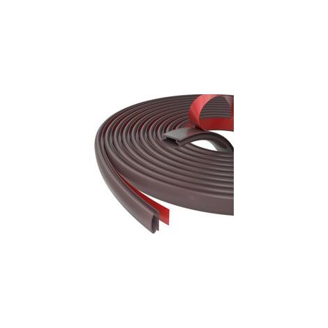 Joint Porte Fenêtre Isolant Froid et Phonique D-Profil,Joint De Porte D'Entrée Caoutchouc Autocollant,Bande PVC Cadre Porte Voiture,Joint D'étanchéIté Fenetre,Weather Stripping Door Seal(6M, D-Marron) (1/5)