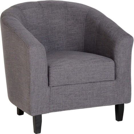 Tempo Tub Chair - L70 x W76 x H77.5 cm - Grey Fabric (1/2)