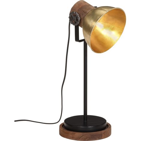 Schreibtischlampe 25 W Antik-Messing 17x17x50 cm E27