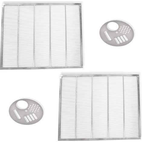 Lot de 2 boudins en métal Queen Bee pour ruche Langstroth - Avec porte d'entrée apicole pour ruche à miel (1/5)