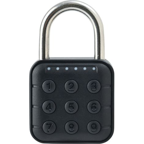Cadenas robuste et durable intelligent pour bagages,coffre,portes . Cadenas avec pile bouton CR2032 . (1/5)
