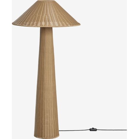 Lampe sur pied d'extérieur en rotin synthétique et fer Ekain SKLUM Marron Rotin