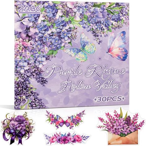 Scène de jardin violet autocollants thématique (TZ-005-003) (1/5)