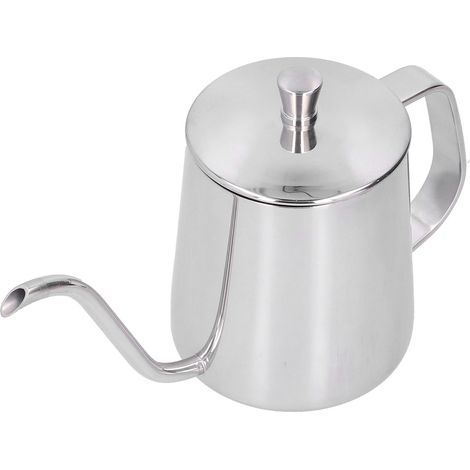 Cafetière à filtre manuelle en acier inoxydable avec couvercle, 350 ml, argentée (1/5)
