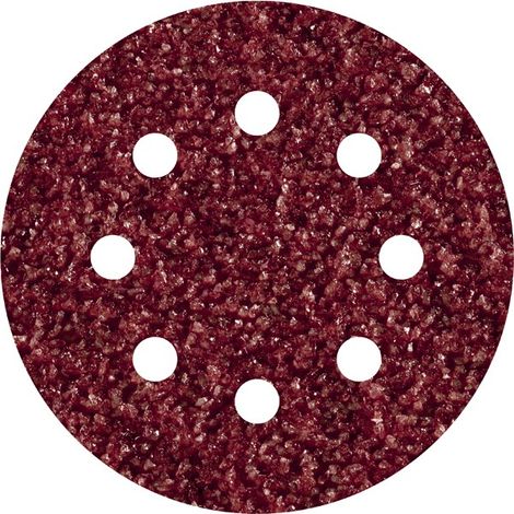 Wolfcraft Fogli abrasivi adesivi al corindone grana 40 - 125 mm (confezione da 5) (2069000)