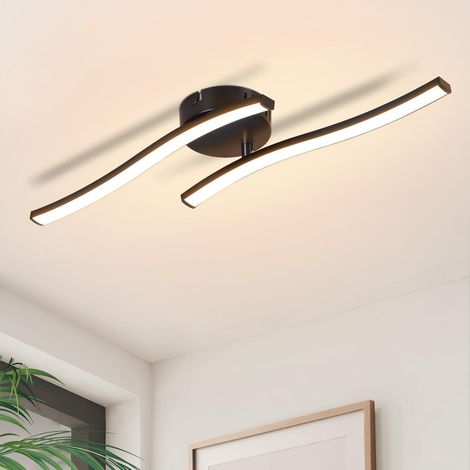 ZMH – Plafonnier LED moderne 12W – Design en forme de vague – Température de couleur 3000K – Éclairage doux pour salon, chambre, cuisine (1/5)