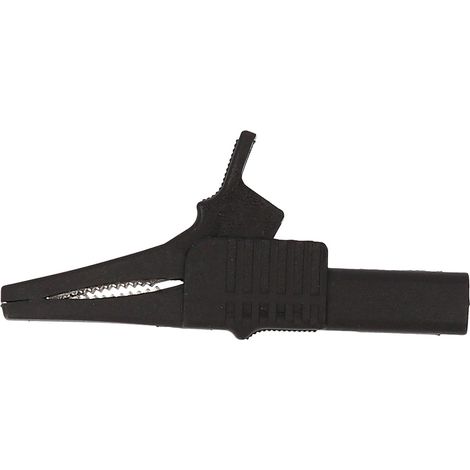 KS Tools 4,0 mm Eingangsbuchse auf Krokodilklemme schmal, schwarz - 150.1679 (1/2)