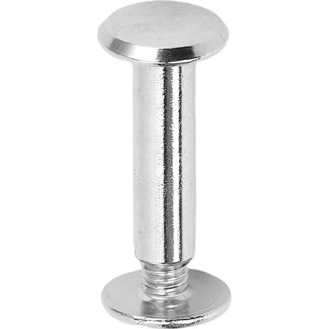 50 jeux de rivets et vis M3.5 en acier inoxydable à tête plate ronde pour la maroquinerie et la décoration de vêtements (4,5 x 16 x 9 mm). (1/5)
