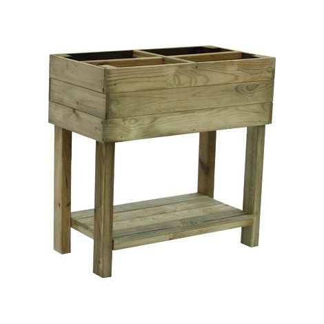 Carré potager en bois Paprika - 80 x 40 x 87 cm - 50L - CERLAND