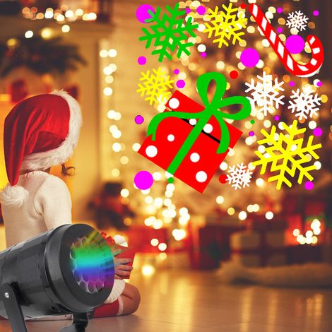 LED-Weihnachtslichtprojektor mit 16 HD-Mustern, schwarz, inklusive 1 Projektor, für den Innen- und Außenbereich, EU. (1/5)