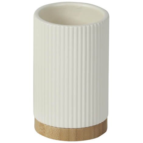 Showerdrape Bondi Cream Ceramic Bathroom Tumbler (1/2)