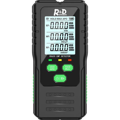 (RD630C) EMF-Messgerät Strahlungsdetektor Digitale elektromagnetische Felder Handheld EF/MF/RF Elektromagnetische Strahlung Messgerät mit LCD EMF Inspektionen