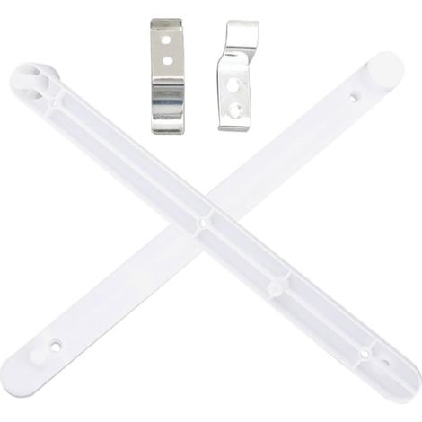 Glissières de tiroir en plastique blanc et fer avec porte relevable, (1/5)