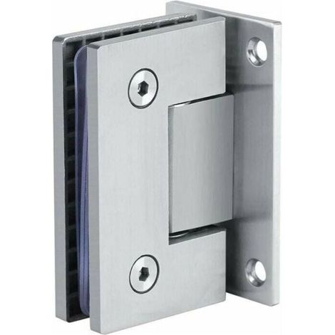 2pcs 8-10mm Screw Accessories Glass Door Hinge Clip 90º Frameless Wall Mount Glass Shower Door Clip (1/4)