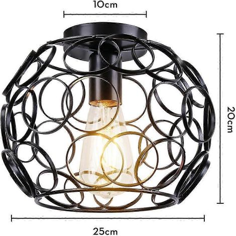 Plafonnier moderne style industriel vintage, abat-jour rétro, luminaires de style loft, éclairage intérieur pour salon, cuisine et décoration (Modèle 17) (1/5)