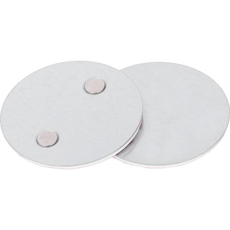 Lot de 2 supports magnétiques de 7 cm, outil d'installation sans perçage pour détecteur de fumée et alarme incendie