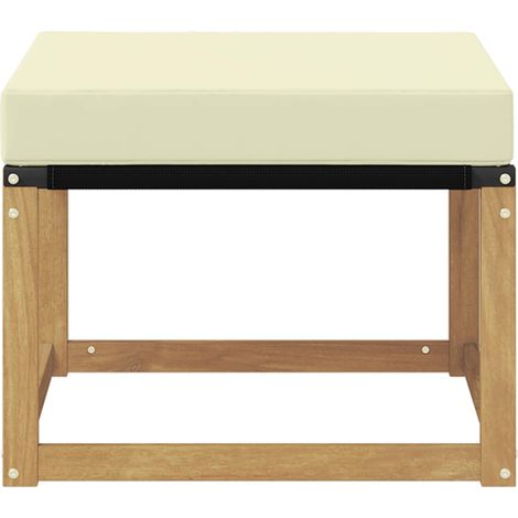 Maison Exclusive - Outdoor-Fußhocker Massivholz Akazie und Textil