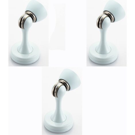 butoirs porte magnétiques en avec fermeture douce pour murale robusteBlanc lot de 3 Acier Inoxydable Blanc (1/5)