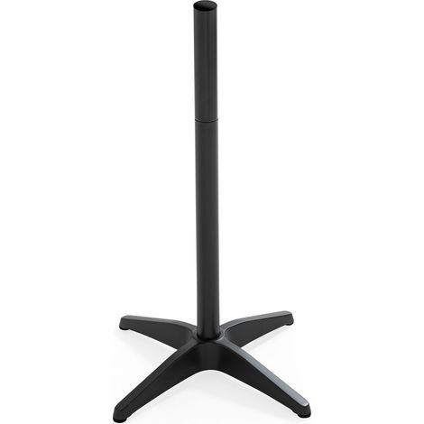 Mob Event Pro – Pied de table en aluminium anodisé gris – Hauteur ajustable 70-110 cm – Résistant aux intempéries et UV – Compatible avec plateaux croisés