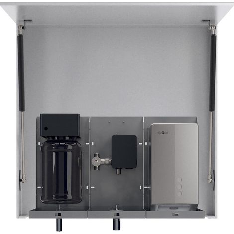 Armoire à glace VELOX 90cm avec distributeur automatique de savon, robinet et sèche-mains (1/5)