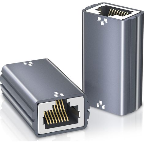 [2 pièces]Coupleur RJ45 Câble d'extension LAN Câble Ethernet Connecteur 10Gigabit Ethernet connecte Adaptateur LAN pour câble LAN,câble réseau,coupleur réseau compatible avec Cat8,Cat7,Cat6,Cat5e,Cat5 (1/5)
