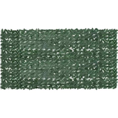 Balkon-Sichtschutz mit Dunkelgrünen Blättern 300x150 cm