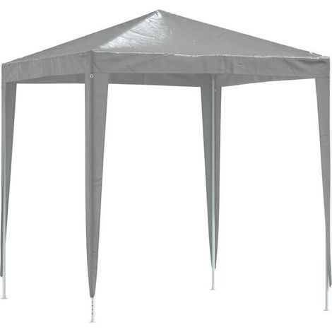 Tente de réception, 200 x 200 x 240 cm, structure en PE gris clair et acier. (1/5)