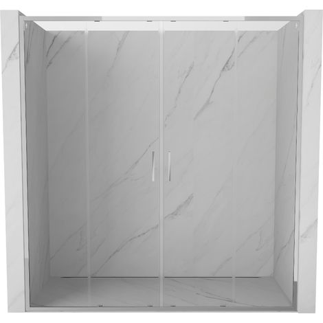 Mexen Exo portes de douche coulissantes doubles 190 cm, transparent, chrome - 8152-190-000-01-00 (1/5)