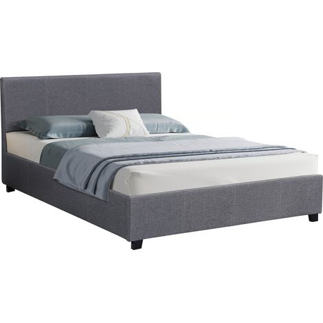 Letto matrimoniale con contenitore "Carla" - 140 x 190 - Grigio (1/5)