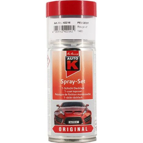 Bombe de peinture pour carrosserie - Peugeot - 1485 Rouge vif - 150 ml - Auto K (1/4)
