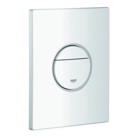 Plaque de couverture 42375 avec bouton-poussoir blanc alpin (1/3)