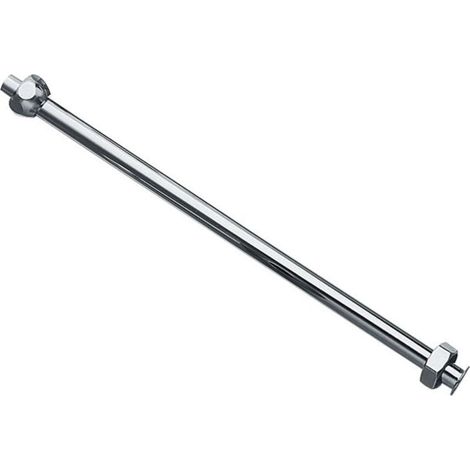 Silfra – Tubo recto para urinario cromado – Longitud 300 mm – Diámetro 12 mm – Conexión 1/2" – Provisto de tuercas madres (1/2)