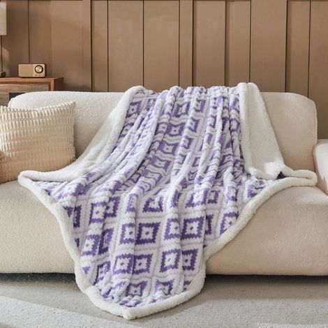 Bohemian Sherpa Polar Fleece Sofa Cover, Ultra Soft and Fluffy, 100x150 cm