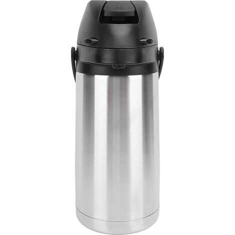 Distributore di caffè in acciaio inox con pompa, thermos isolato per bevande calde, 1,9 L