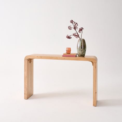 Console exotique bois d'acacia 120 cm naturel - Dana (1/5)