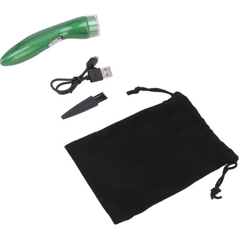 Electric Razor Low Noise Stainless Steel Electric Head Shaver Low Allergic Reactivity for Man 3.7V 2W Green (1/5)